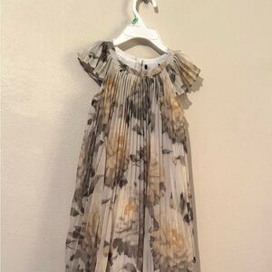 Floral Pleated accordian Dress